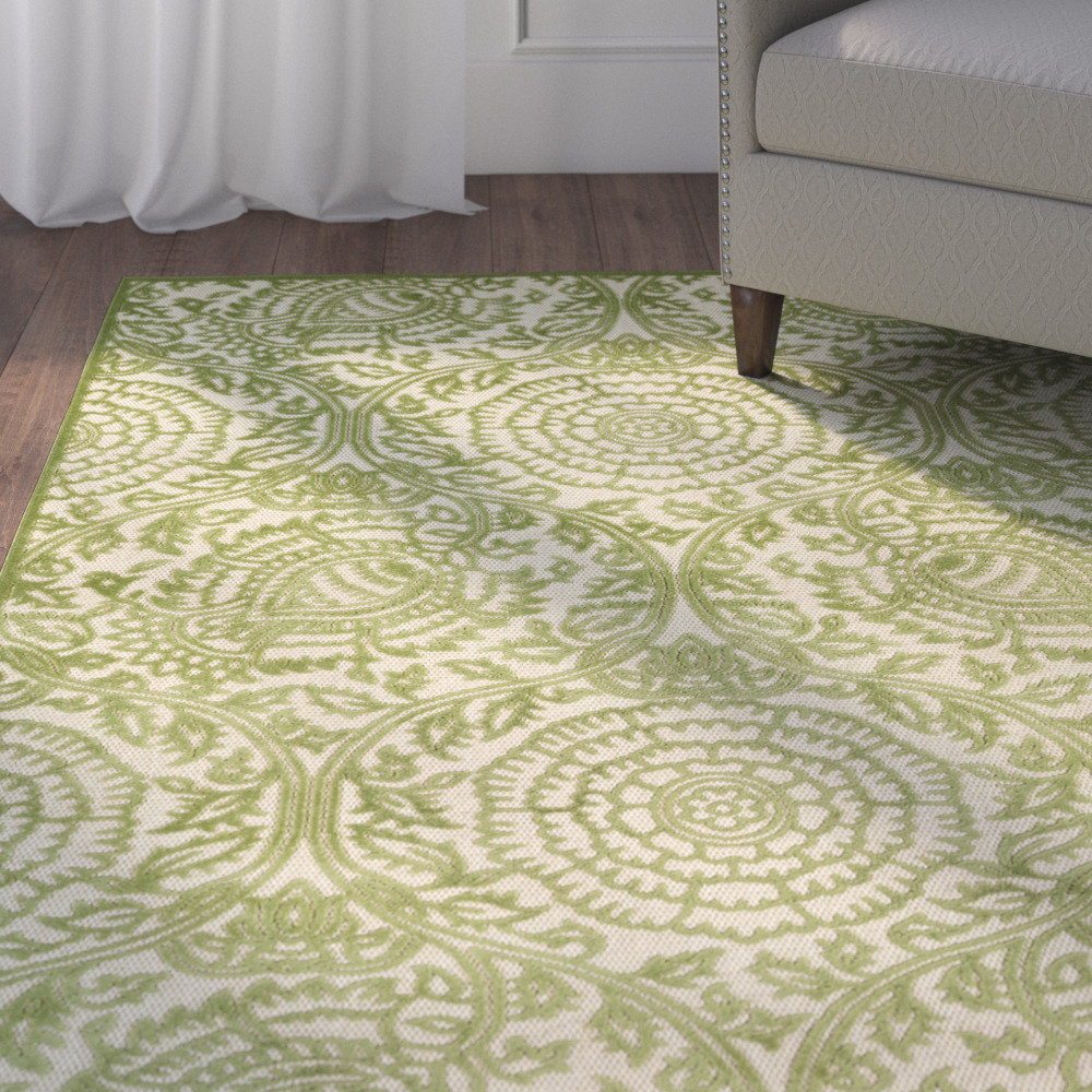 Charlton Home Covedale HandWoven Green Indoor/Outdoor Area Rug